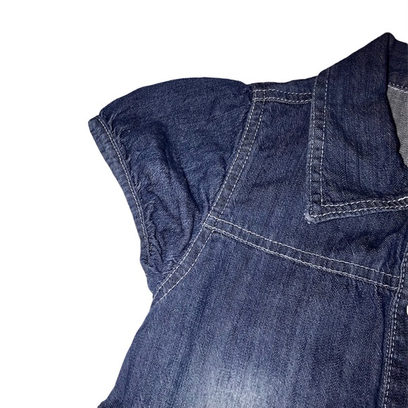 Gap Girls Short Sleeve Denim Dress Size 7T - Picture 7 of 8